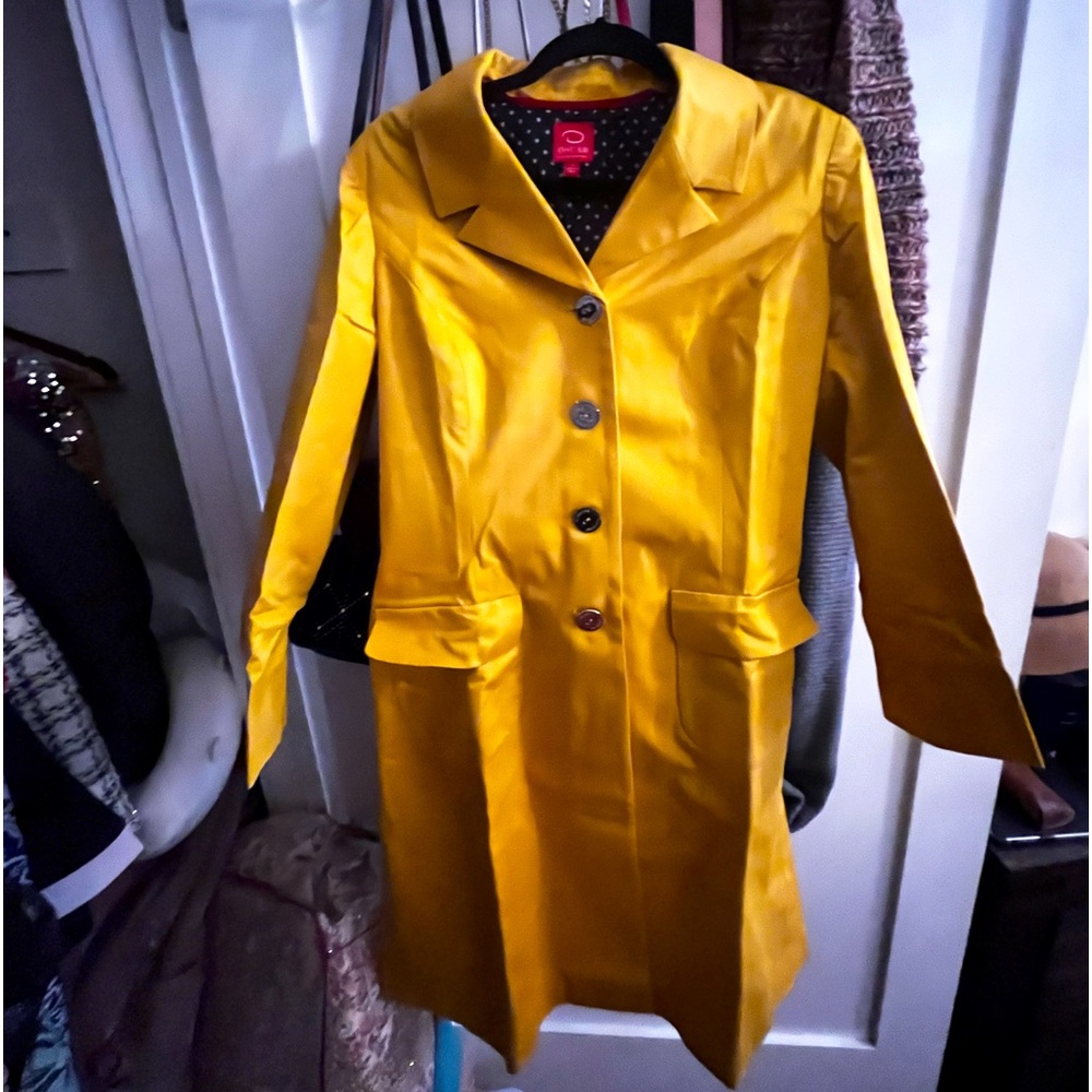 Mustard Oscar Trench Coat Size 12